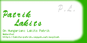 patrik lakits business card